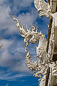 Famous Thailand temple or white temple, Wat Rong Khun,at Chiang Rai province, northern Thailand. 
